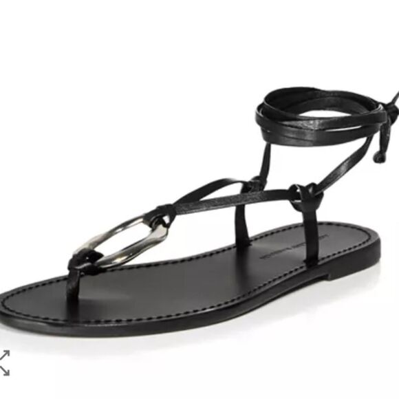 AQUA x Liat Baruch Women's Ilria Ankle Tie Strappy Thong Sandals Size 10 - Picture 13 of 13